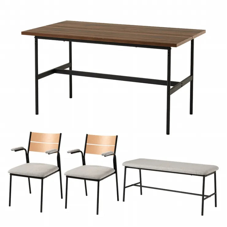 Table pliante MT-6866 Largeur 105 cm Profondeur 55 cm Hauteur 32 (7) cm Table centrale pliante Table en bois marron naturel Fer massif Table de café rétro Table en bois Moderne Scandinave Élégant Mignon Industriel