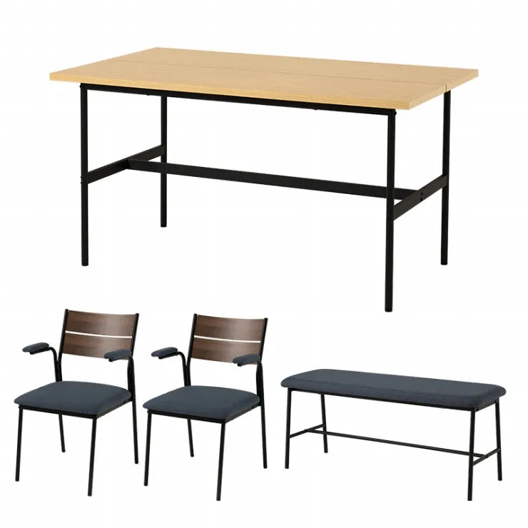 Table pliante MT-6866 Largeur 105 cm Profondeur 55 cm Hauteur 32 (7) cm Table centrale pliante Table en bois marron naturel Fer massif Table de café rétro Table en bois Moderne Scandinave Élégant Mignon Industriel