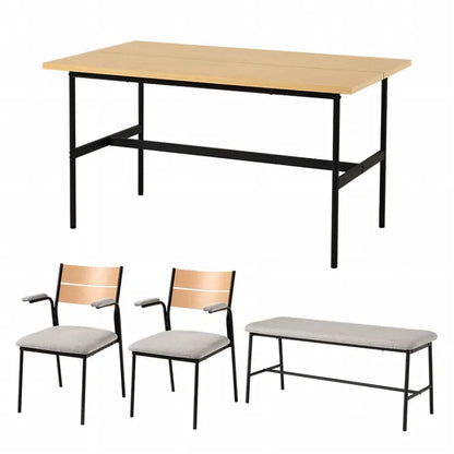 Table pliante MT-6866 Largeur 105 cm Profondeur 55 cm Hauteur 32 (7) cm Table centrale pliante Table en bois marron naturel Fer massif Table de café rétro Table en bois Moderne Scandinave Élégant Mignon Industriel