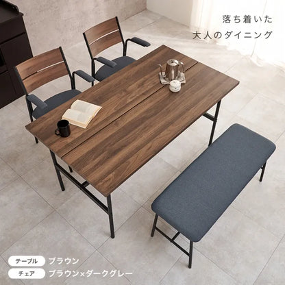 Table pliante MT-6866 Largeur 105 cm Profondeur 55 cm Hauteur 32 (7) cm Table centrale pliante Table en bois marron naturel Fer massif Table de café rétro Table en bois Moderne Scandinave Élégant Mignon Industriel