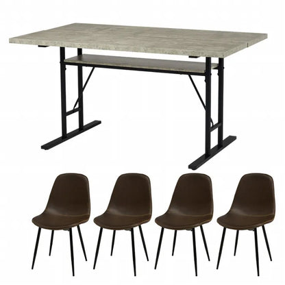 ダイニング5点セット LT-4770-34-5S 幅138cm 奥行き80cm 高さ70cm