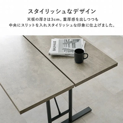 Table pliante MT-6866 Largeur 105 cm Profondeur 55 cm Hauteur 32 (7) cm Table centrale pliante Table en bois marron naturel Fer massif Table de café rétro Table en bois Moderne Scandinave Élégant Mignon Industriel