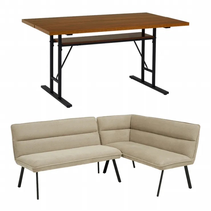 Table pliante MT-6866 Largeur 105 cm Profondeur 55 cm Hauteur 32 (7) cm Table centrale pliante Table en bois marron naturel Fer massif Table de café rétro Table en bois Moderne Scandinave Élégant Mignon Industriel
