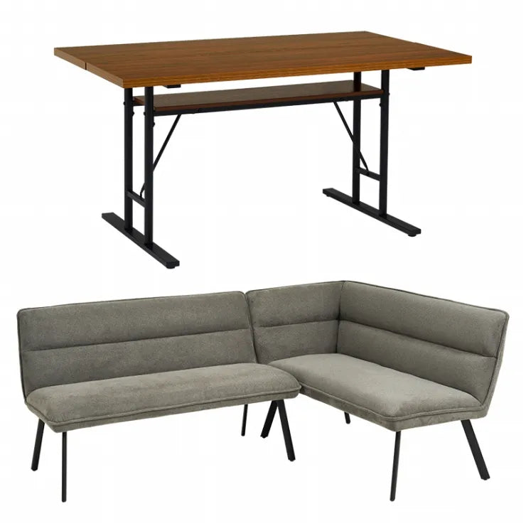 Table pliante MT-6866 Largeur 105 cm Profondeur 55 cm Hauteur 32 (7) cm Table centrale pliante Table en bois marron naturel Fer massif Table de café rétro Table en bois Moderne Scandinave Élégant Mignon Industriel