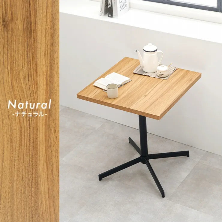 Folding leg table MT-6866 Width 105cm Depth 55cm Height 32(7)cm Folding center table Natural Brown Wooden table Solid Iron Retro Cafe table Wood table Modern Scandinavian Stylish Cute Industrial