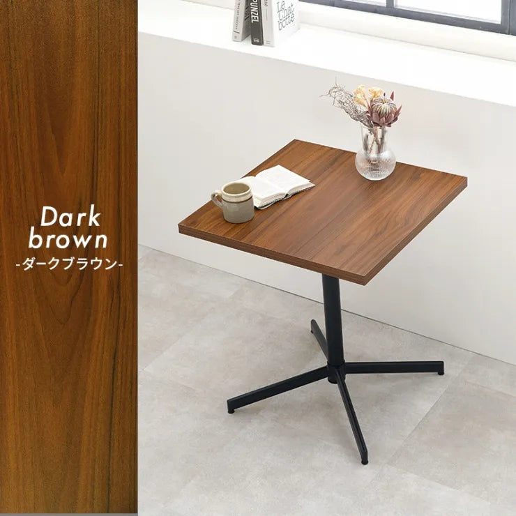 Folding leg table MT-6866 Width 105cm Depth 55cm Height 32(7)cm Folding center table Natural Brown Wooden table Solid Iron Retro Cafe table Wood table Modern Scandinavian Stylish Cute Industrial