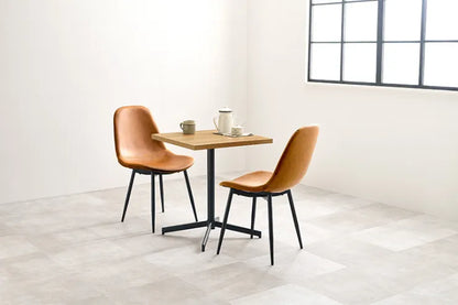 Folding leg table MT-6866 Width 105cm Depth 55cm Height 32(7)cm Folding center table Natural Brown Wooden table Solid Iron Retro Cafe table Wood table Modern Scandinavian Stylish Cute Industrial