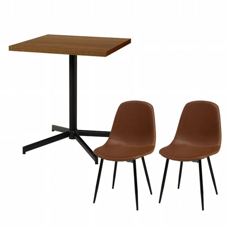 Folding leg table MT-6866 Width 105cm Depth 55cm Height 32(7)cm Folding center table Natural Brown Wooden table Solid Iron Retro Cafe table Wood table Modern Scandinavian Stylish Cute Industrial