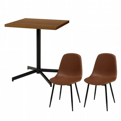 Folding leg table MT-6866 Width 105cm Depth 55cm Height 32(7)cm Folding center table Natural Brown Wooden table Solid Iron Retro Cafe table Wood table Modern Scandinavian Stylish Cute Industrial