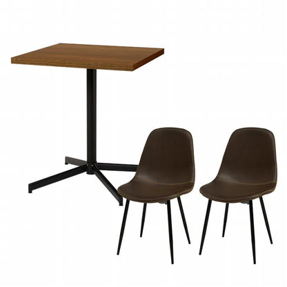 Folding leg table MT-6866 Width 105cm Depth 55cm Height 32(7)cm Folding center table Natural Brown Wooden table Solid Iron Retro Cafe table Wood table Modern Scandinavian Stylish Cute Industrial