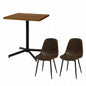Folding leg table MT-6866 Width 105cm Depth 55cm Height 32(7)cm Folding center table Natural Brown Wooden table Solid Iron Retro Cafe table Wood table Modern Scandinavian Stylish Cute Industrial