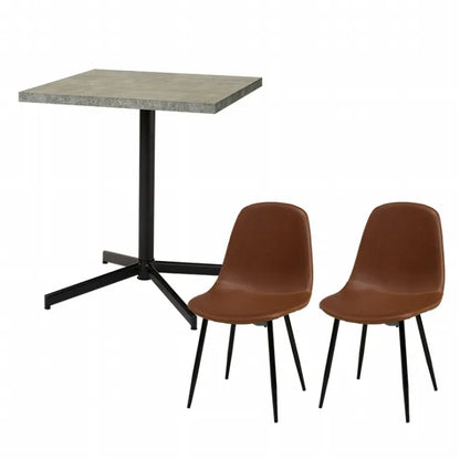 Folding leg table MT-6866 Width 105cm Depth 55cm Height 32(7)cm Folding center table Natural Brown Wooden table Solid Iron Retro Cafe table Wood table Modern Scandinavian Stylish Cute Industrial