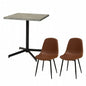 Folding leg table MT-6866 Width 105cm Depth 55cm Height 32(7)cm Folding center table Natural Brown Wooden table Solid Iron Retro Cafe table Wood table Modern Scandinavian Stylish Cute Industrial
