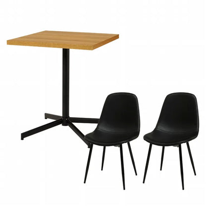 Folding leg table MT-6866 Width 105cm Depth 55cm Height 32(7)cm Folding center table Natural Brown Wooden table Solid Iron Retro Cafe table Wood table Modern Scandinavian Stylish Cute Industrial