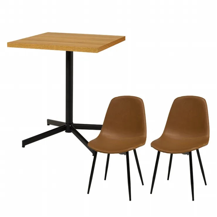 Folding leg table MT-6866 Width 105cm Depth 55cm Height 32(7)cm Folding center table Natural Brown Wooden table Solid Iron Retro Cafe table Wood table Modern Scandinavian Stylish Cute Industrial