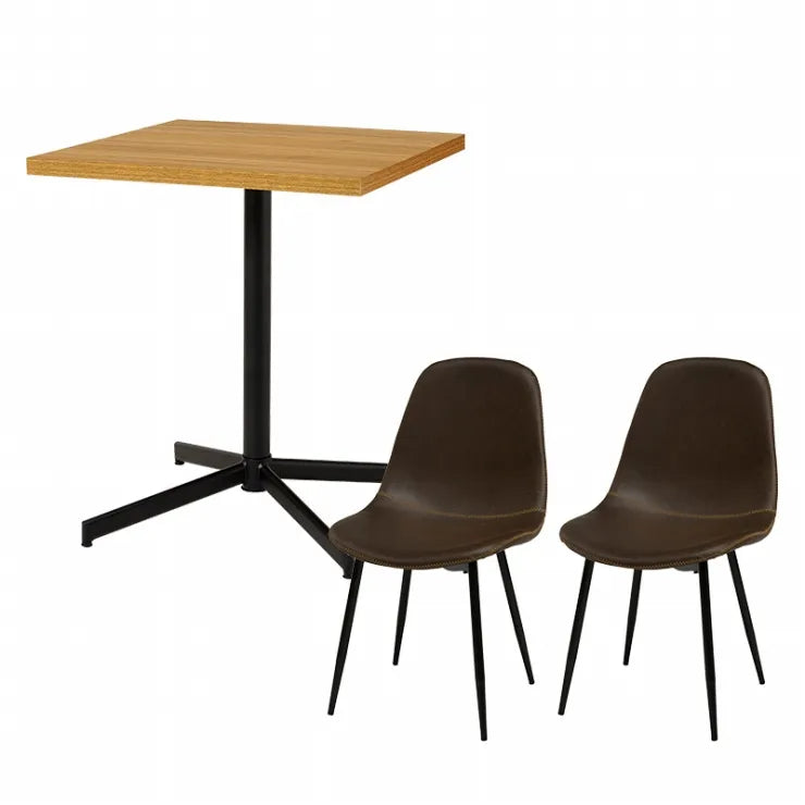 Folding leg table MT-6866 Width 105cm Depth 55cm Height 32(7)cm Folding center table Natural Brown Wooden table Solid Iron Retro Cafe table Wood table Modern Scandinavian Stylish Cute Industrial