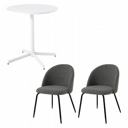 テーブル＆チェア3点セット LT-4931-46-3S 幅65cm 奥行き65cm 高さ70cm