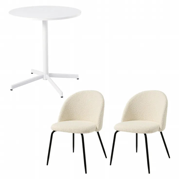 テーブル＆チェア3点セット LT-4931-46-3S 幅65cm 奥行き65cm 高さ70cm