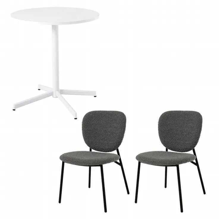 テーブル＆チェア3点セット LT-4931-48-3S 幅65cm 奥行き65cm 高さ70cm