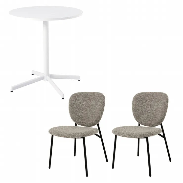 テーブル＆チェア3点セット LT-4931-48-3S 幅65cm 奥行き65cm 高さ70cm