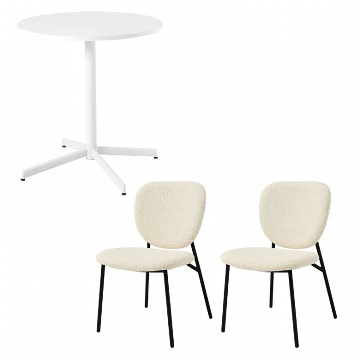 テーブル＆チェア3点セット LT-4931-48-3S 幅65cm 奥行き65cm 高さ70cm