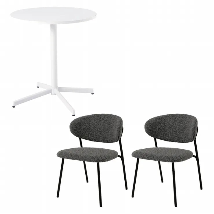 テーブル＆チェア3点セット LT-4931-49-3S 幅65cm 奥行き65cm 高さ70cm