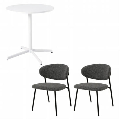 テーブル＆チェア3点セット LT-4931-49-3S 幅65cm 奥行き65cm 高さ70cm