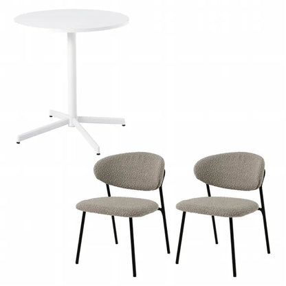 テーブル＆チェア3点セット LT-4931-49-3S 幅65cm 奥行き65cm 高さ70cm
