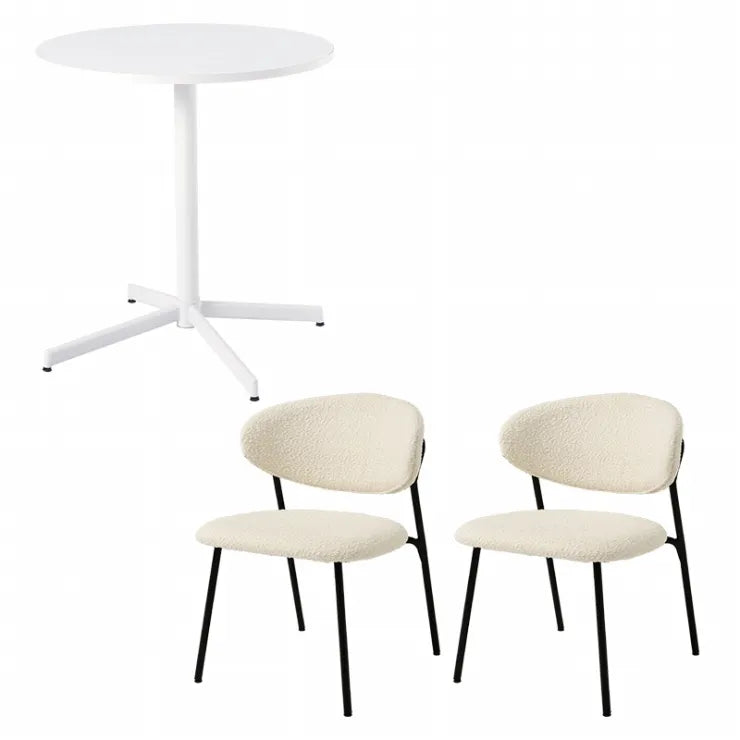 テーブル＆チェア3点セット LT-4931-49-3S 幅65cm 奥行き65cm 高さ70cm