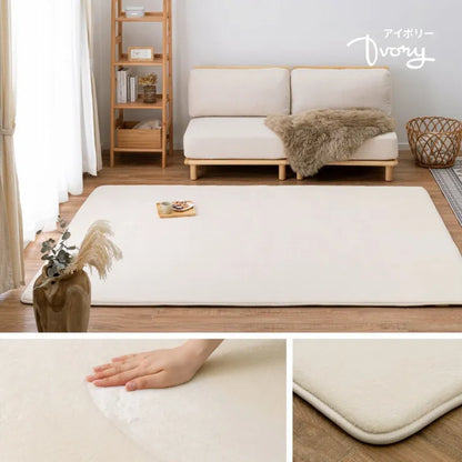 洗える低反発ラグ メレンゲタッチ 幅185cm 奥行き185cm