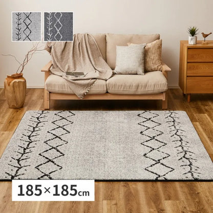 先染めふっくらラグ 幅185cm 奥行き185cm