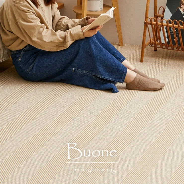 ヘリンボンラグ ボーナ 幅230cm 奥行き230cm