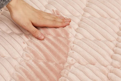 洗えるフランネルキルトラグ ショコラ 幅130cm 奥行き190cm