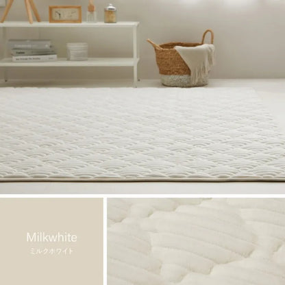 洗えるフランネルキルトラグ ショコラ 幅130cm 奥行き190cm