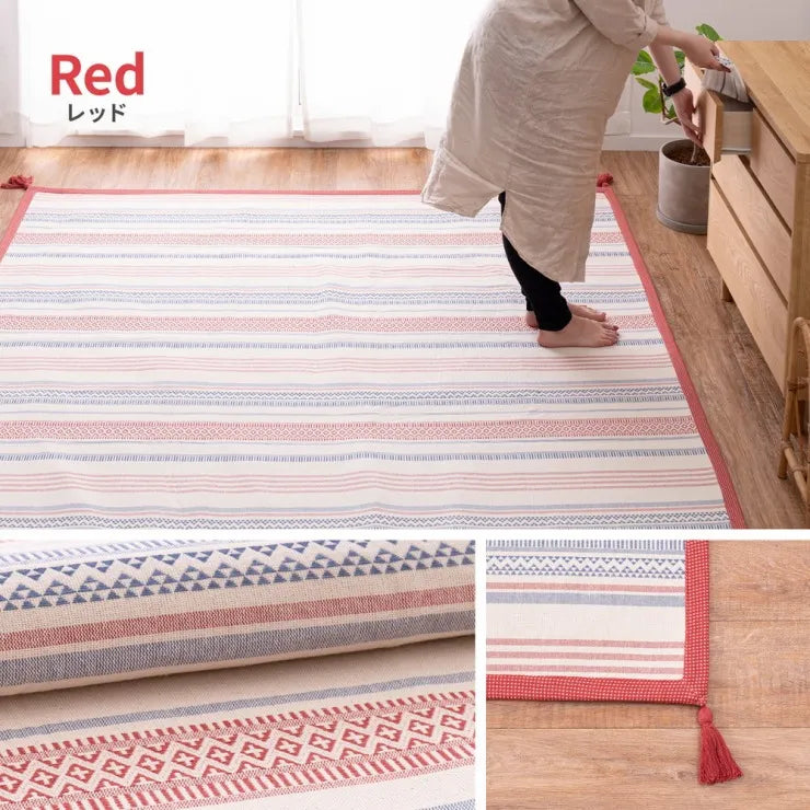 インド綿ラグ テラ 幅90cm 奥行き185cm