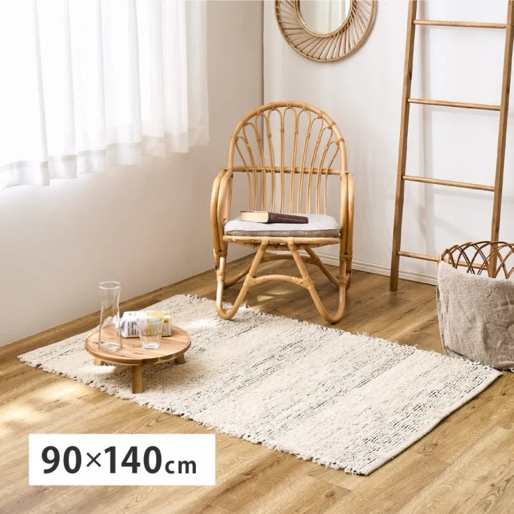 インド綿ラグマット チンディ 幅90cm 奥行き140cm