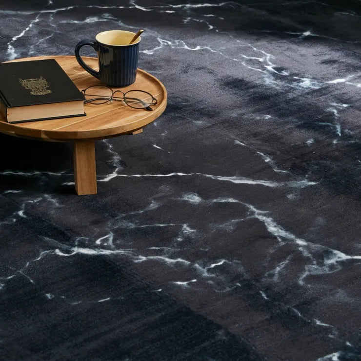 転写プリントラグ 大理石柄 幅190cm 奥行き240cm