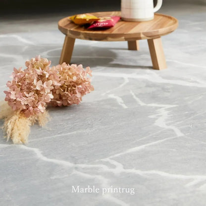 転写プリントラグ 大理石柄 幅190cm 奥行き240cm