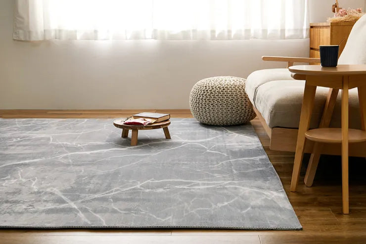 転写プリントラグ 大理石柄 幅190cm 奥行き240cm