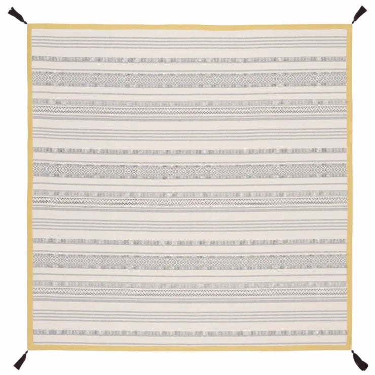 インド綿ラグ テラ 幅185cm 奥行き185cm