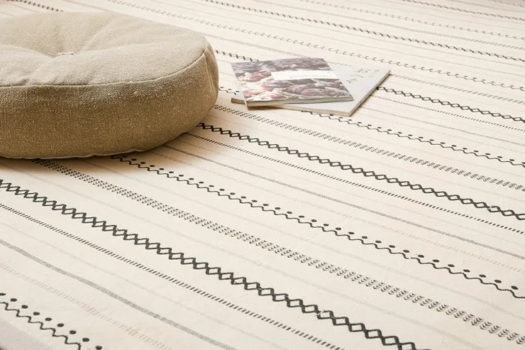 インド綿ラグ ティック 幅185cm 奥行き240cm