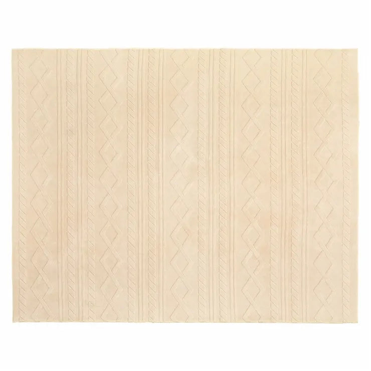 ジャガードフランネルラグ エクリュ 幅190cm 奥行き240cm