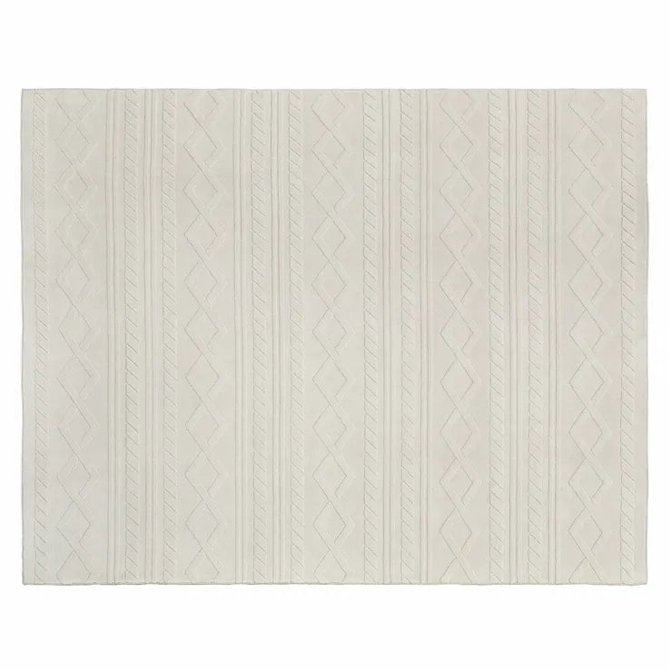 ジャガードフランネルラグ エクリュ 幅190cm 奥行き240cm