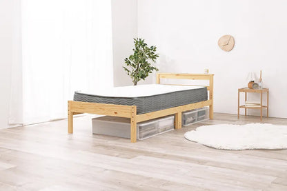 マットレス付きシングルベッド MB-5108S3301 幅98cm 奥行き208cm 高さ67cm 床面高さ29～39cm