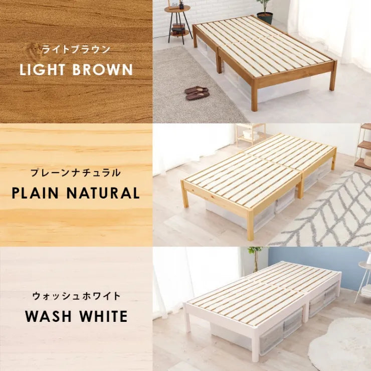 簡単組立 マットレス付きシングルベッド MB-5145S3301 幅99.5cm 奥行き198cm 高さ36.5cm 床面高さ36cm