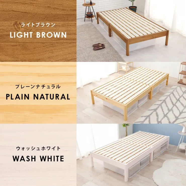 簡単組立 マットレス付きシングルベッド MB-5145S3302 幅99.5cm 奥行き198cm 高さ36.5cm 床面高さ36cm