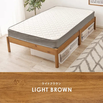 簡単組立 マットレス付きセミダブルベッド MB-5145SD3301 幅122.5cm 奥行き198cm 高さ36.5cm 床面高さ36cm