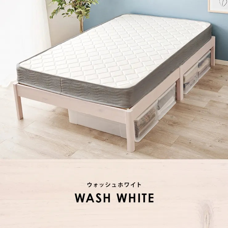 簡単組立 マットレス付きセミダブルベッド MB-5145SD3301 幅122.5cm 奥行き198cm 高さ36.5cm 床面高さ36cm