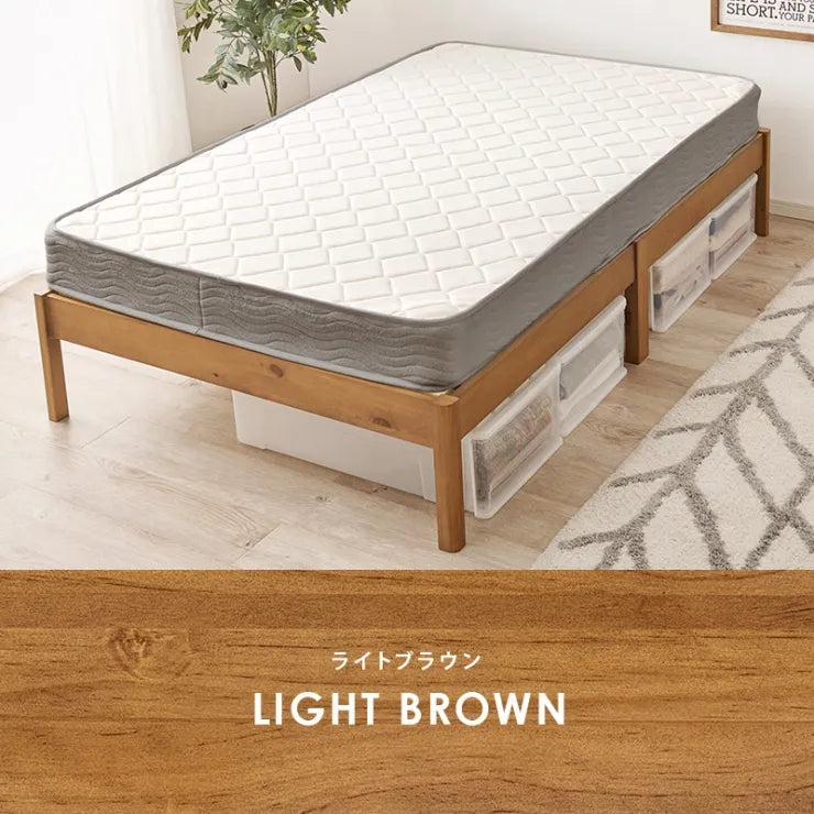簡単組立 マットレス付きセミダブルベッド MB-5145SD3302 幅122.5cm 奥行き198cm 高さ36.5cm 床面高さ36cm