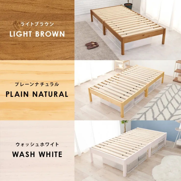 簡単組立 マットレス付きシングルベッド MB-5149S3301 幅99.5cm 奥行き198cm 高さ36.5cm 床面高さ36cm